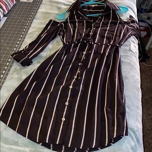 Collared, striped dress